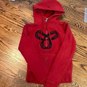 TNA zip up sweatshirt (burgundy)